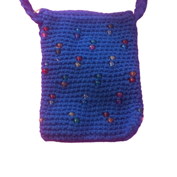 Crochet And Beaded Cross Body Bag - Picture 3 of 3